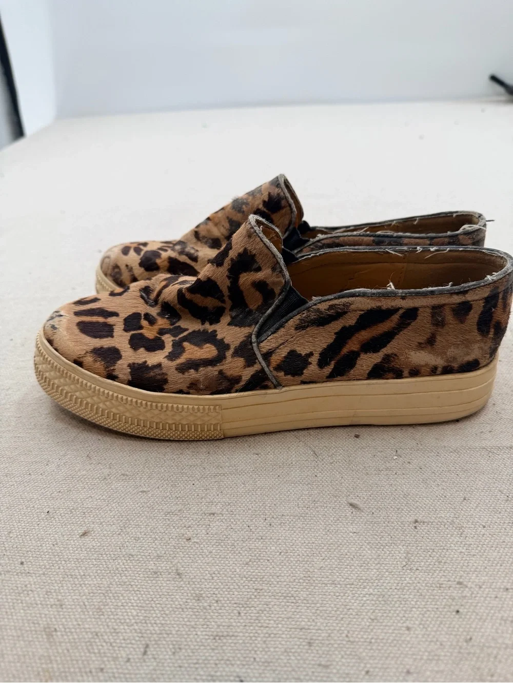 Cynthia Rowley Leopard Print Leather Sneakers